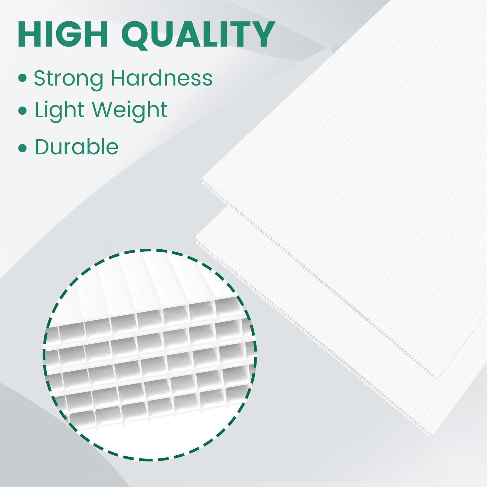 Corrugated Plastic Sheet for Indoor and Outdoor Use – 4 Mm Thick Poster Board