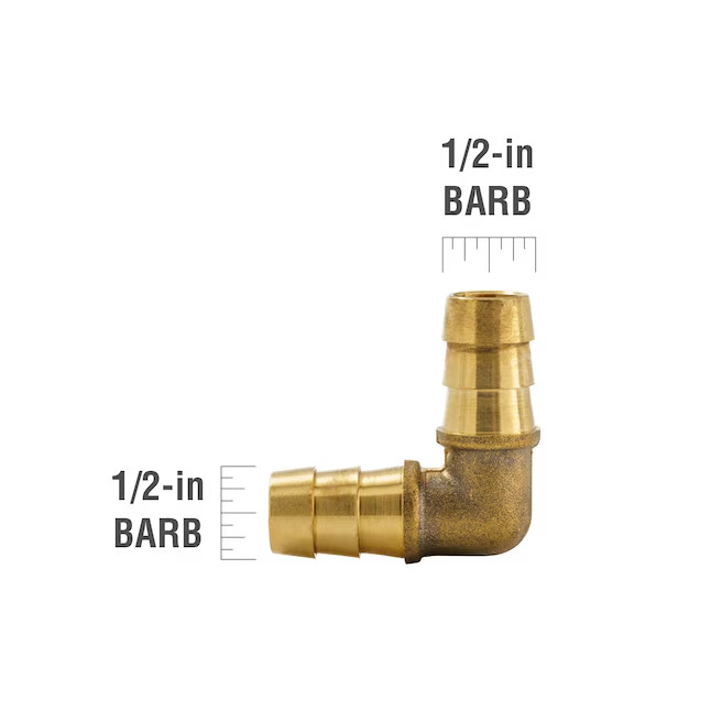 ProLine Series 1/2-in x 1/2-in Barbed Barb X Barb Elbow Fitting