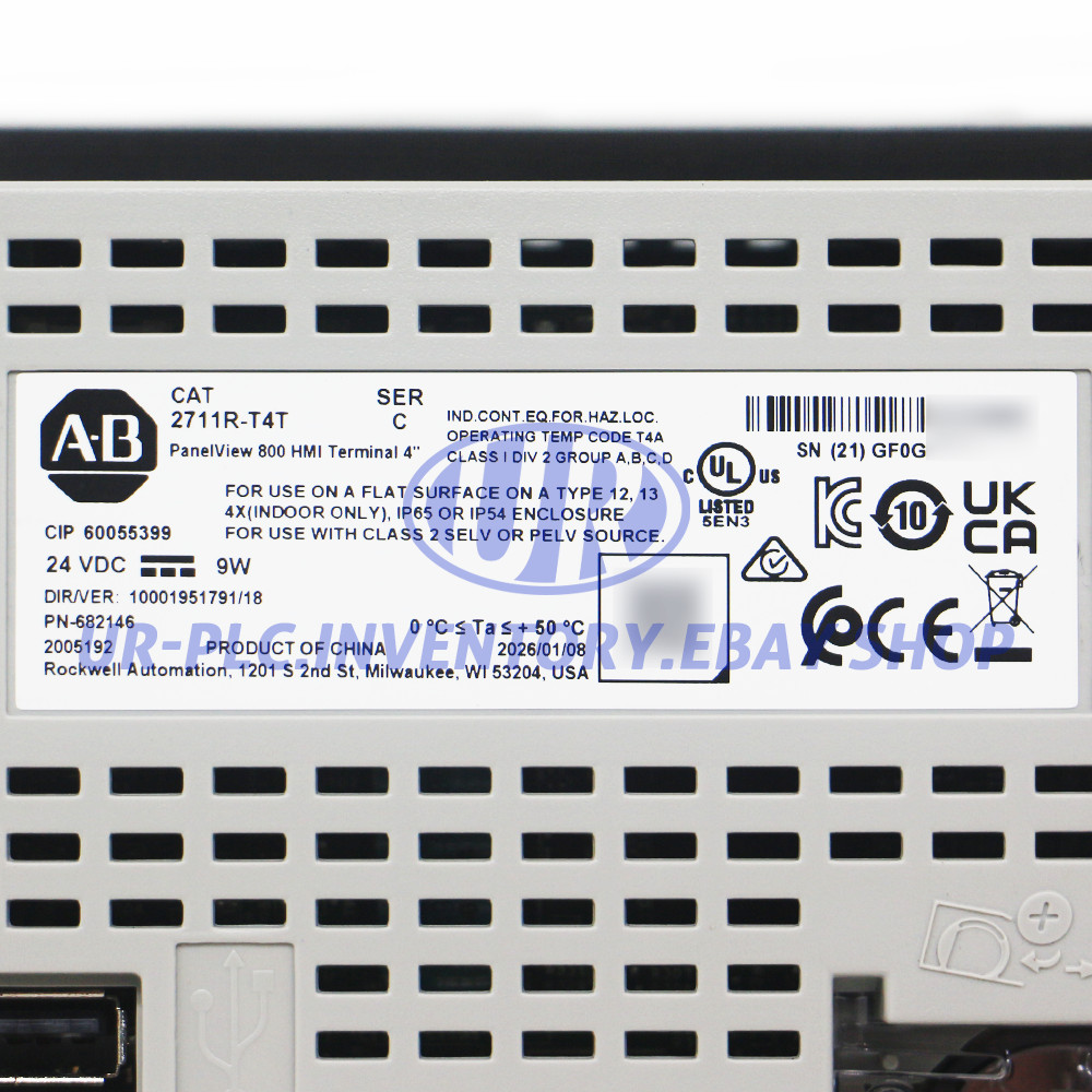 New Allen Bradley 2711R-T4T PanelView 800 New 4.3 in HMI Terminal Touch Screen