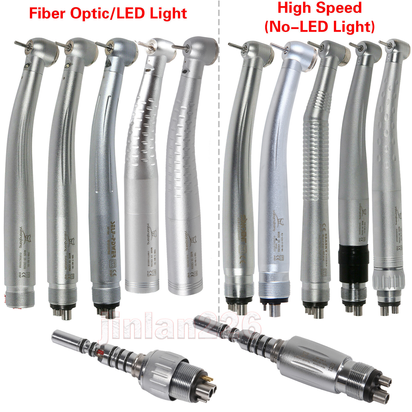 Dental Self-power Fiber Optic LED /E-generator /High Speed Turbine Handpiece