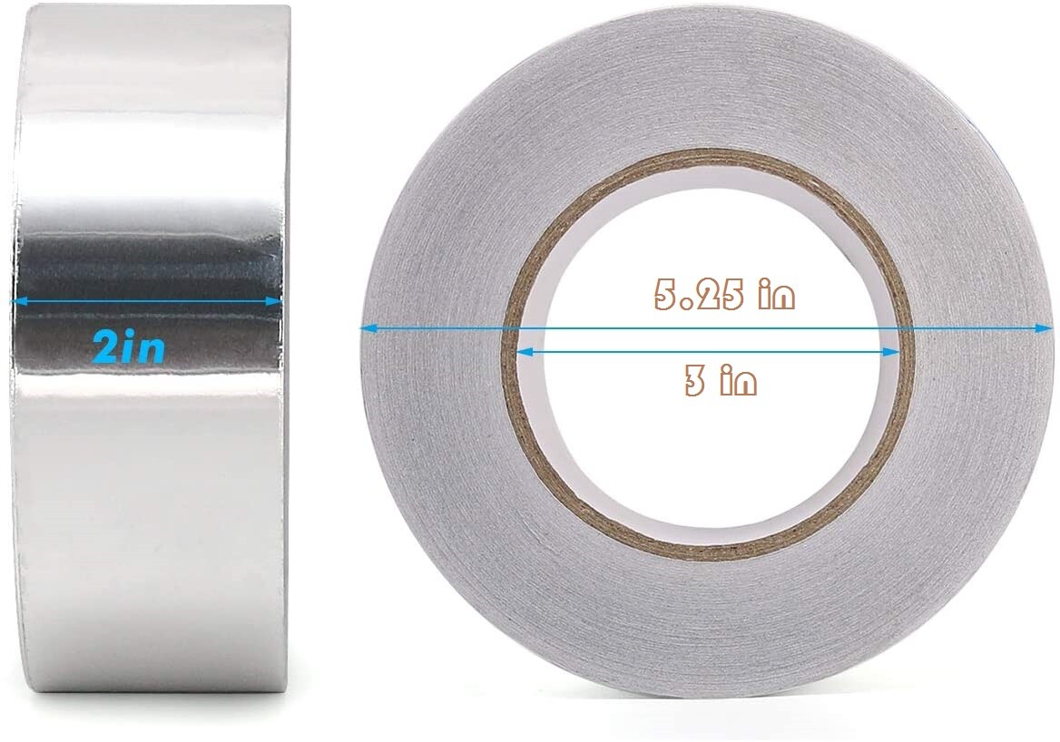2in x 165FT Aluminum Foil Tape Heat Resistant Waterproof Insulation Home Repair
