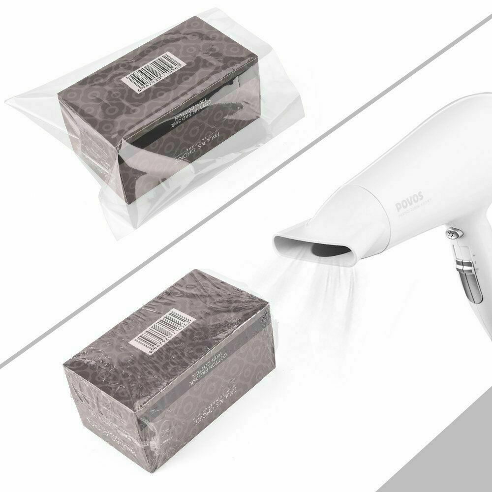 Clear Heat Shrink Film Wrap Bags PVC For Bottles Candles Jars 8×12 Inch USA
