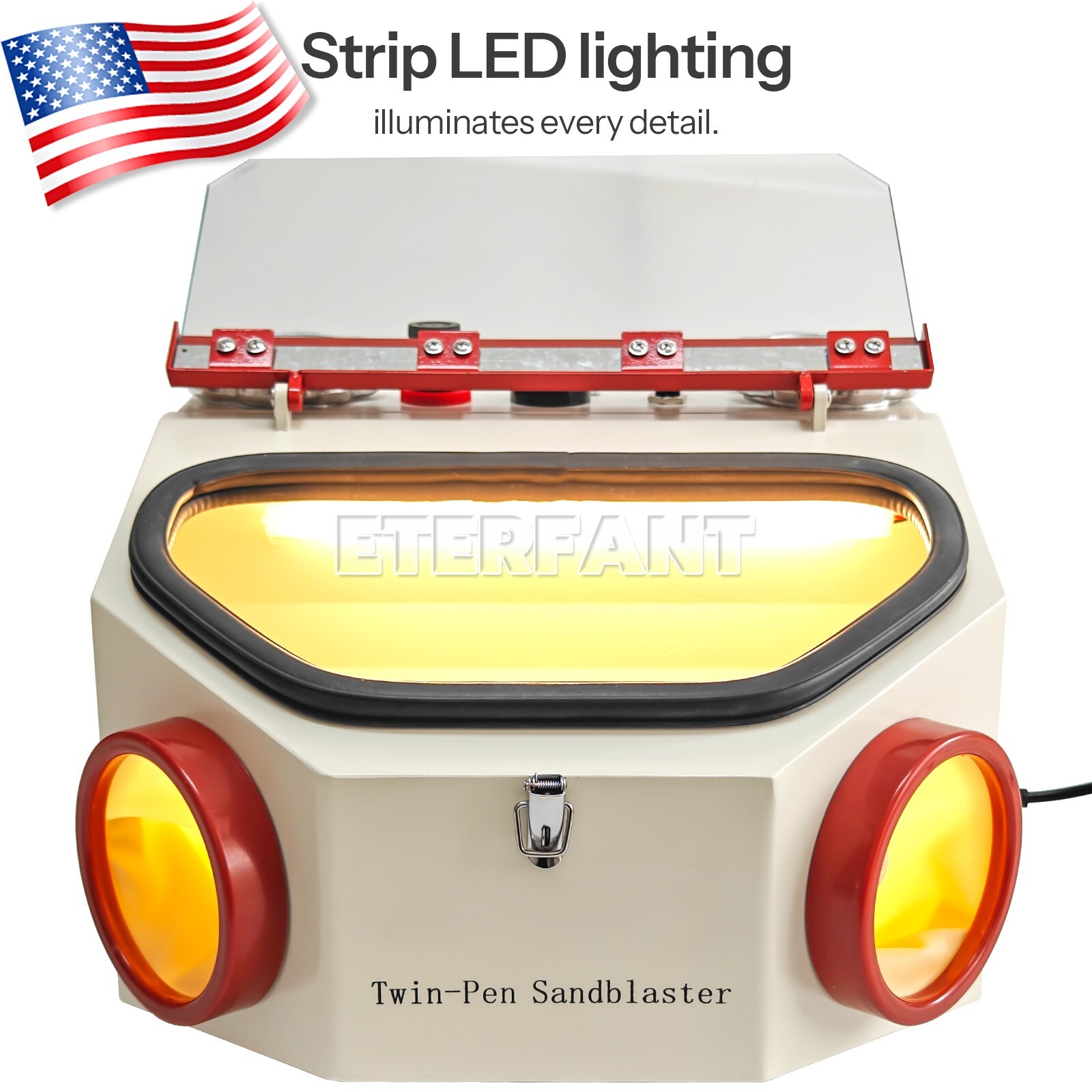 Dental Twin Pen Sandblaster Double Pen Sand Blaster for Lab 2 Aluminum Tank US