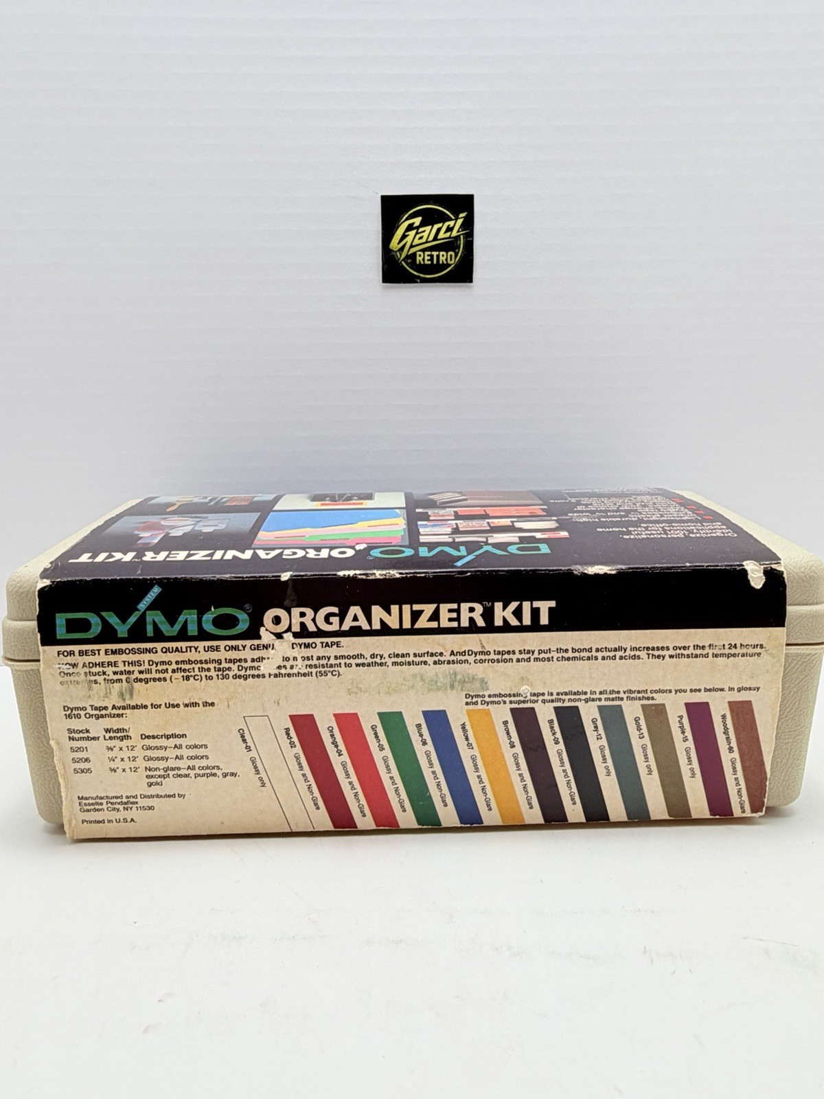Vintage DYMO Organizer 1610 Label Maker in Original Case w/2 Extra Wheels/Tape