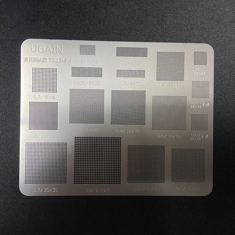 1/3Pcs High Quality Universal BGA Reballing Stencil Square Hole Direct Heating B