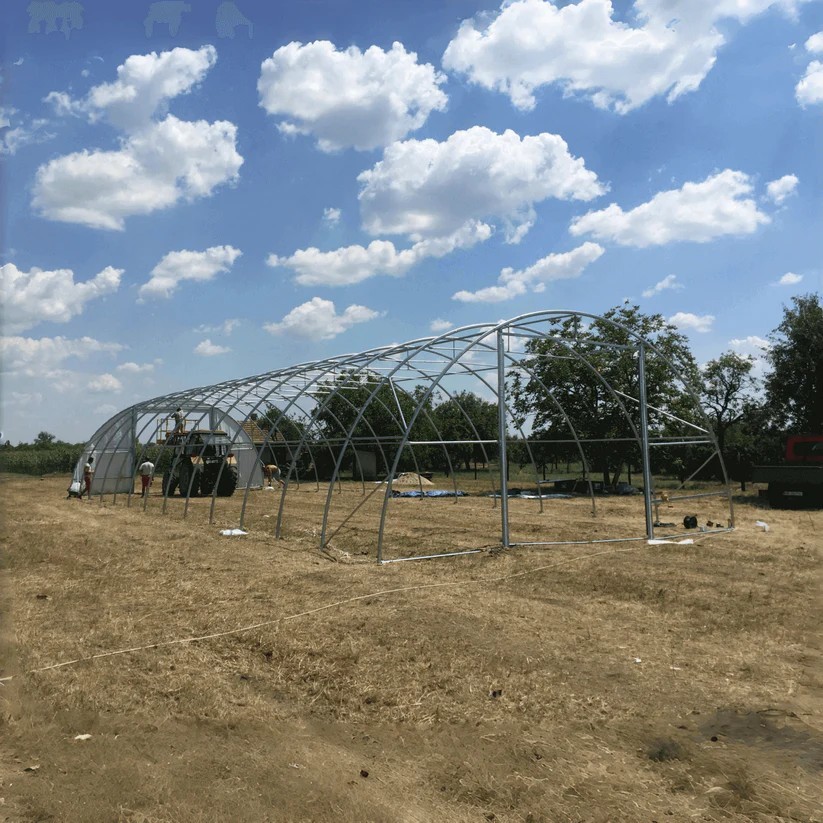W30’xL85’xH15′ Single Truss Arch Storage Shelter 22ozPVC Canvas Building Shelter