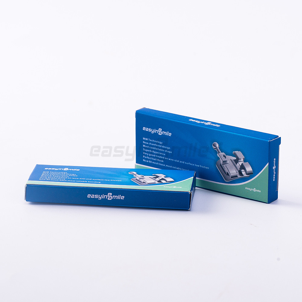 5Packs Dental Orthodontic Brackets Mini Metal MBT/Roth 022” 3/345Hooks Braces