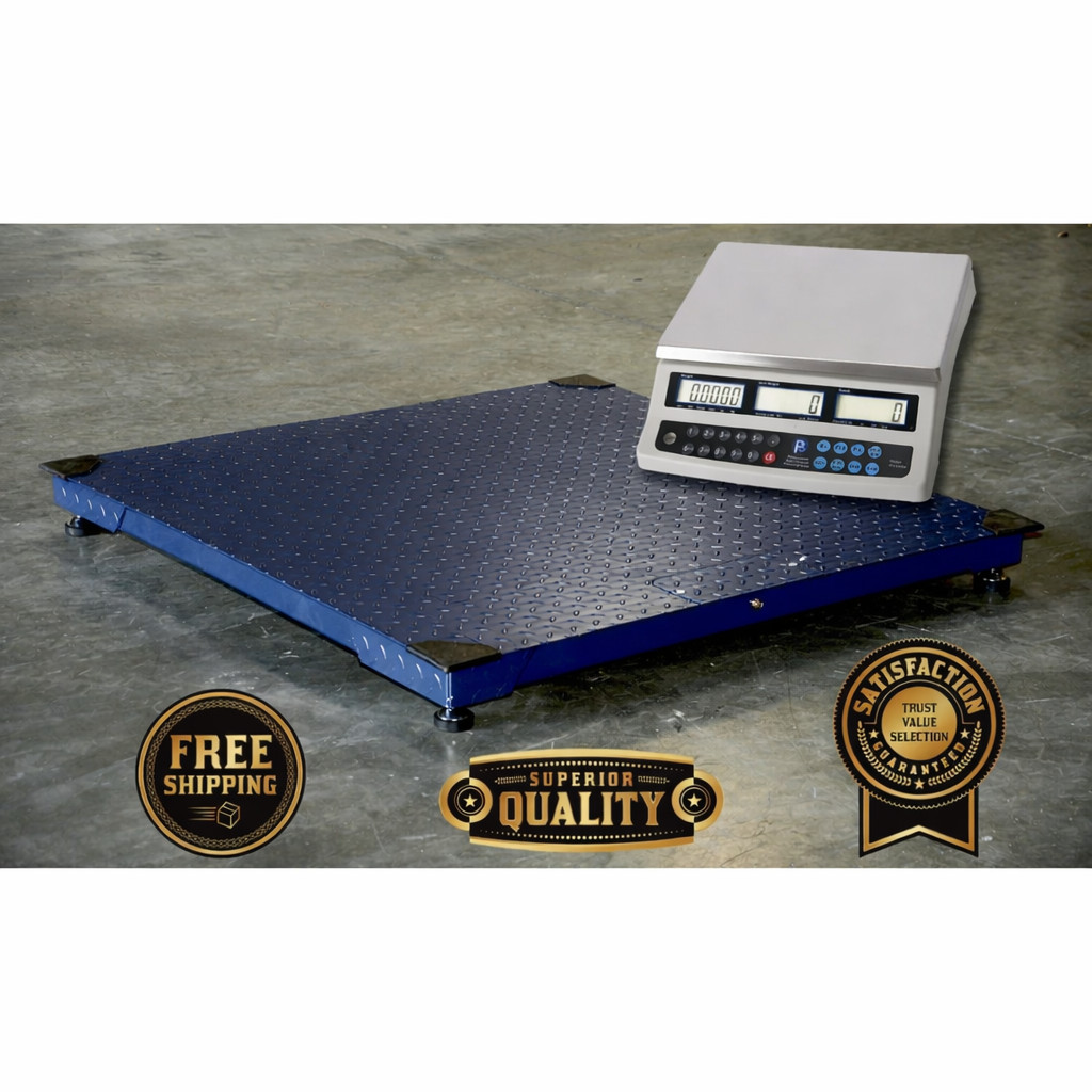 10000x1lb Floor Scale 48×48 w PS-C60KDN Dual Counting Scale Industrial