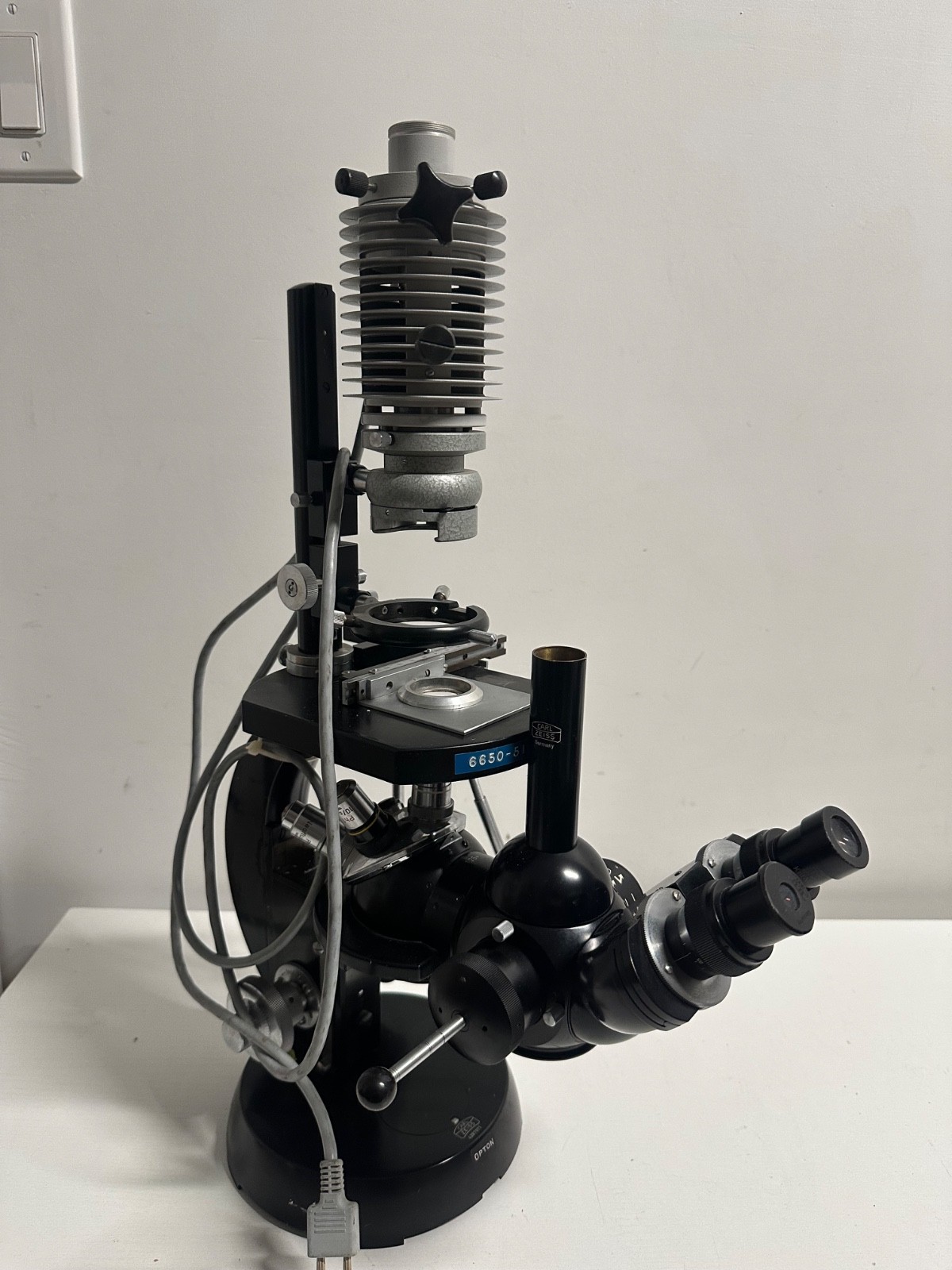 vintage Carl Zeiss (Opton) compound microscope