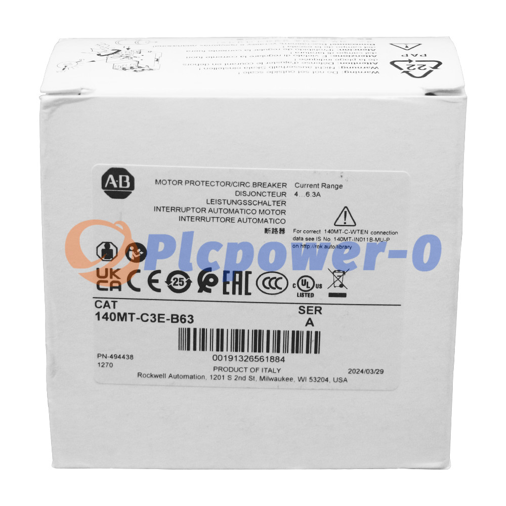 New AB 140MT-C3E-B63 Motor Protection Circuit Breaker Standard Magnetic Trip