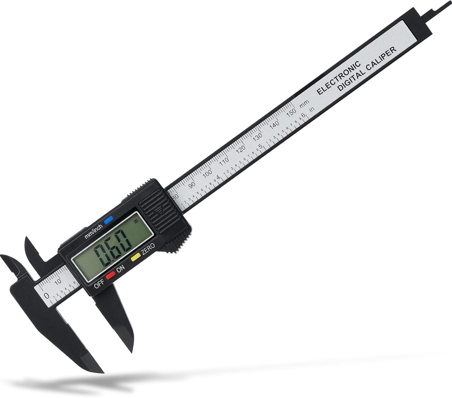 Precision Electronic Micrometer Caliper 0-6” with Inch & Metric Conversion