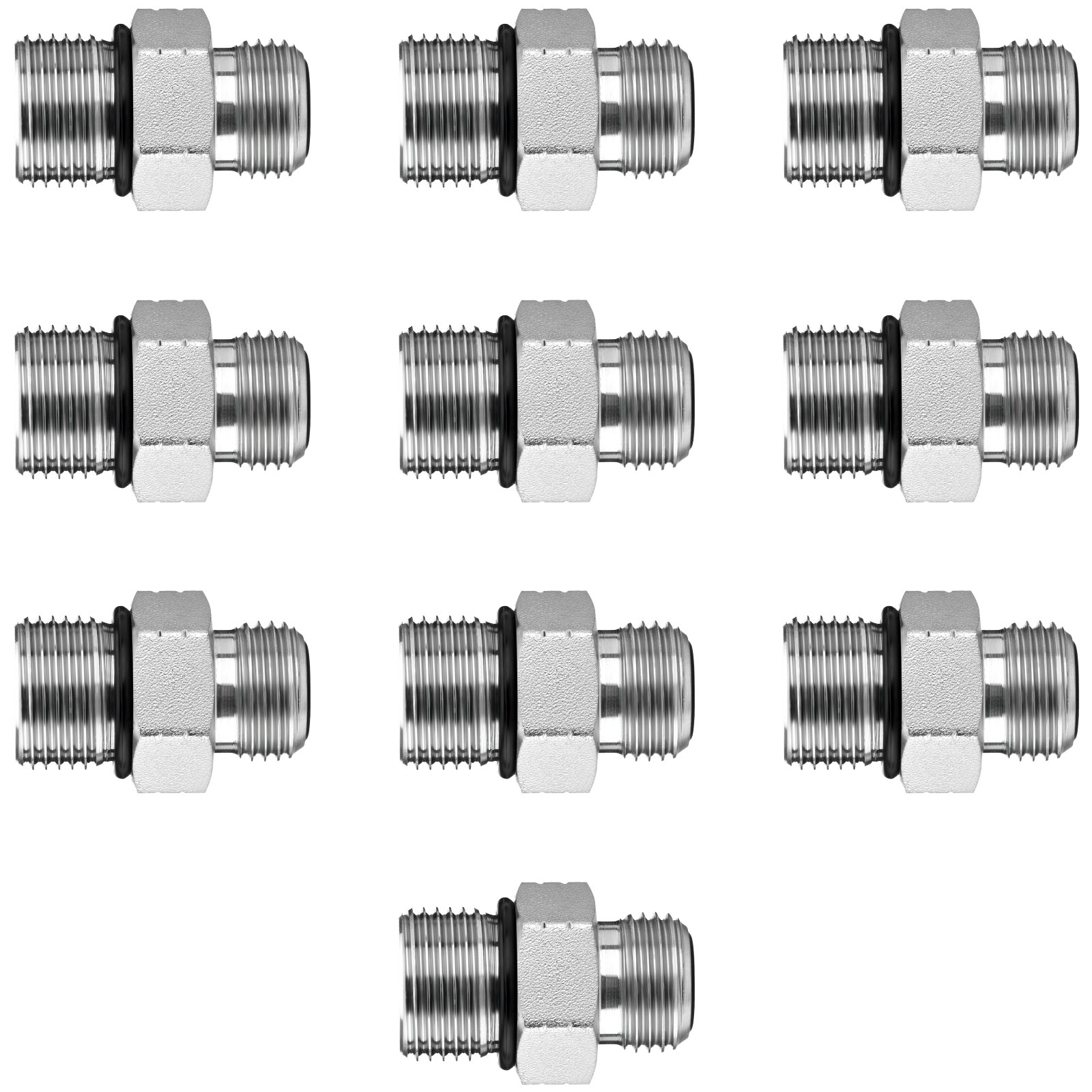 56Pieces BSPP Cap and Plug Kit Hydraulic Cap and Plug Kit W/ Precision Threading
