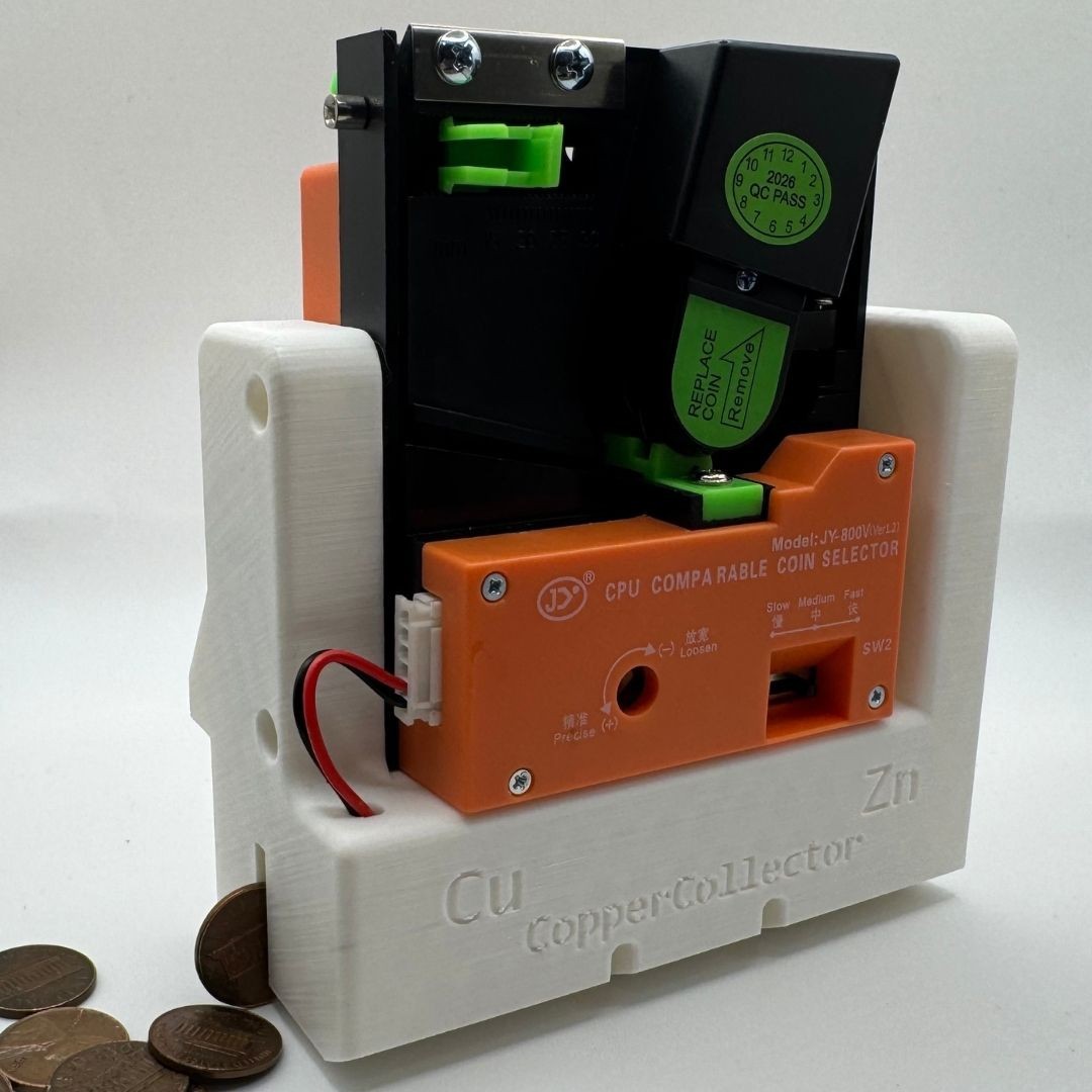 The Copper Collector -Copper Cent Penny & Silver coin sorter- with Power Supply