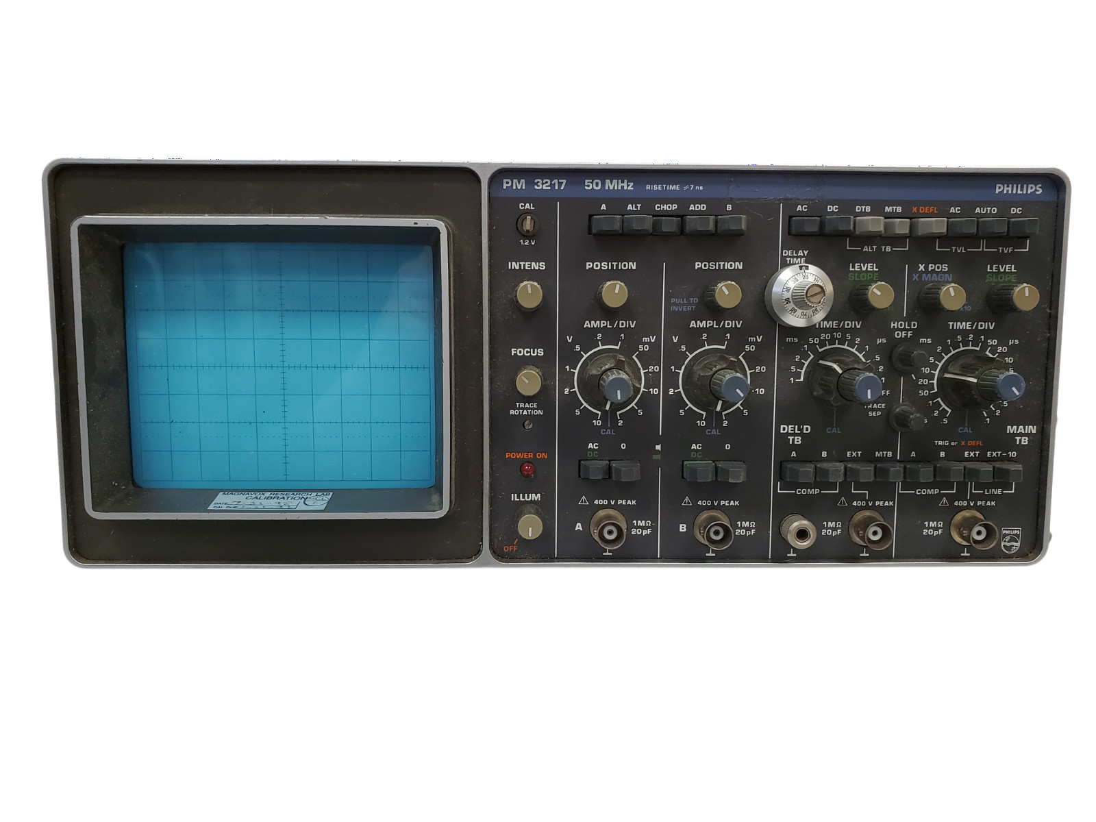 Philips PM 3217 50 MHz 2 Channel Analog Oscilloscope