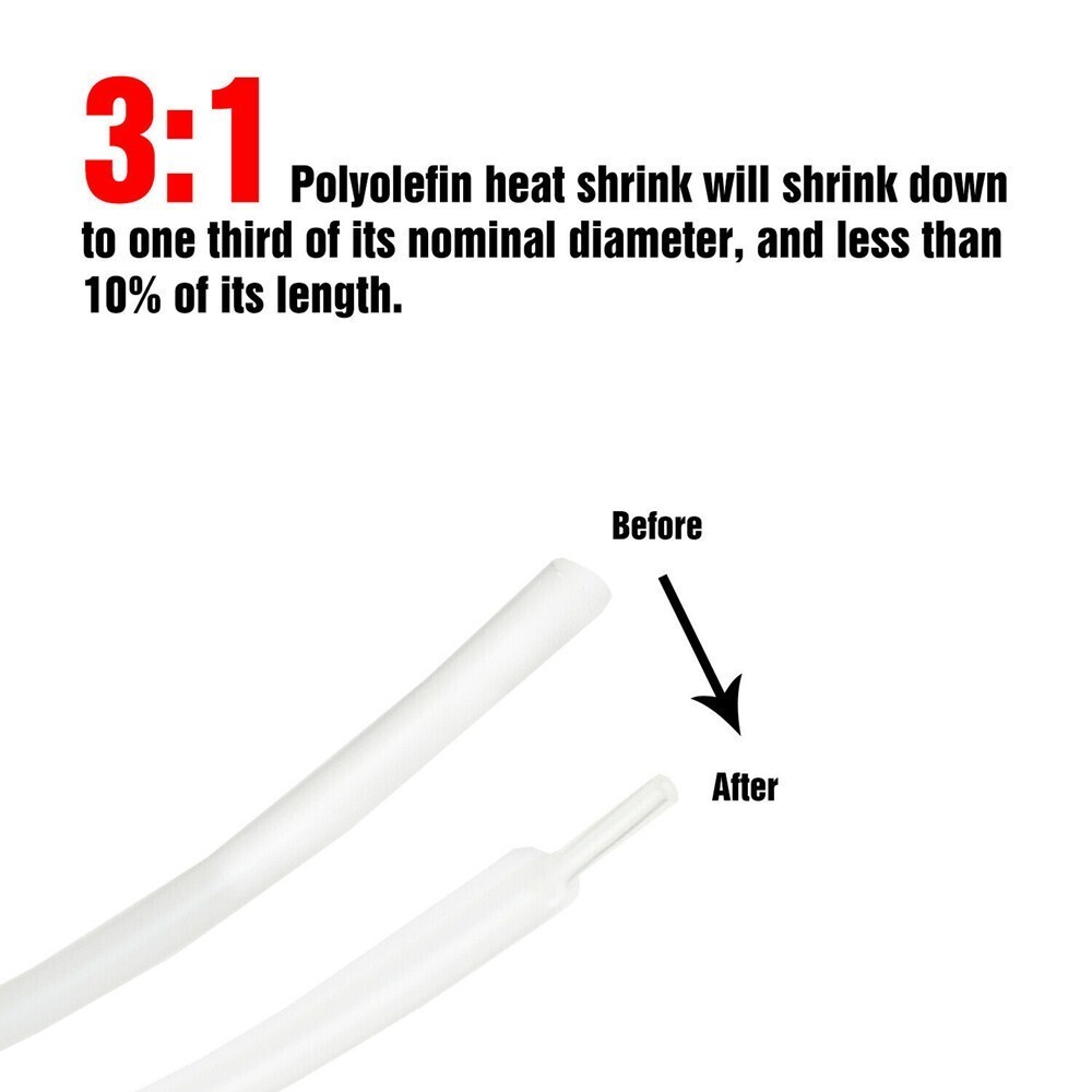 15 ft Dual Wall Adhesive Lined Φ1/4″ 6.4mm 3:1 Ratio Heat Shrink Tubing Clear US