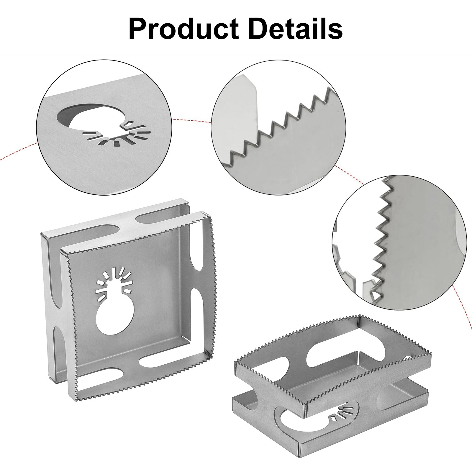 2x Square/Rectangle Slot for Oscillating Multi-Tool Cut-in Single Gang Wall Box