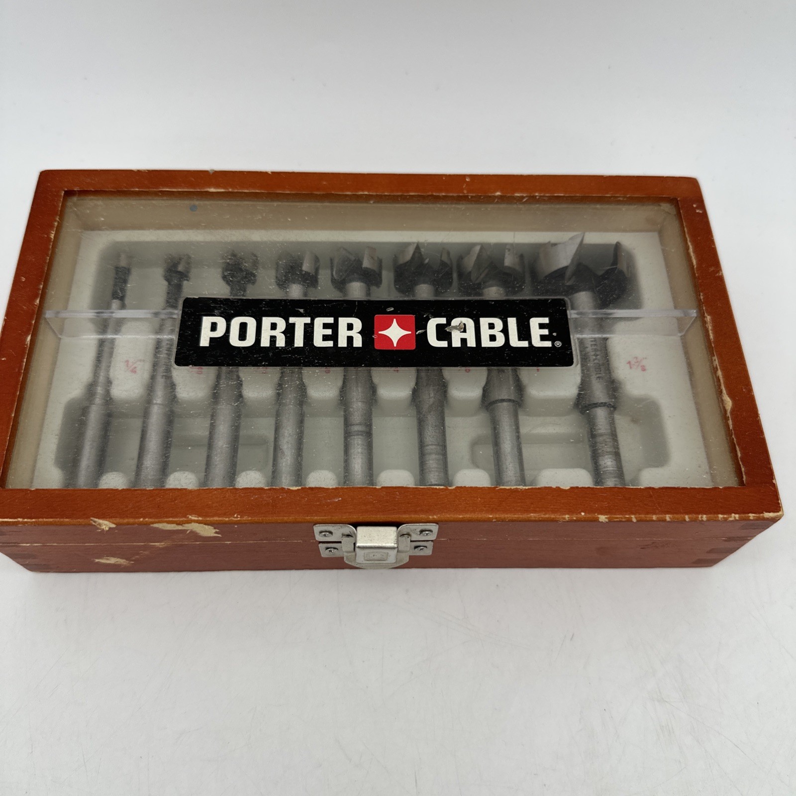 Porter Cable Forstner 8-Piece Bit Set 1/4″ To 1-3/8″ EUC