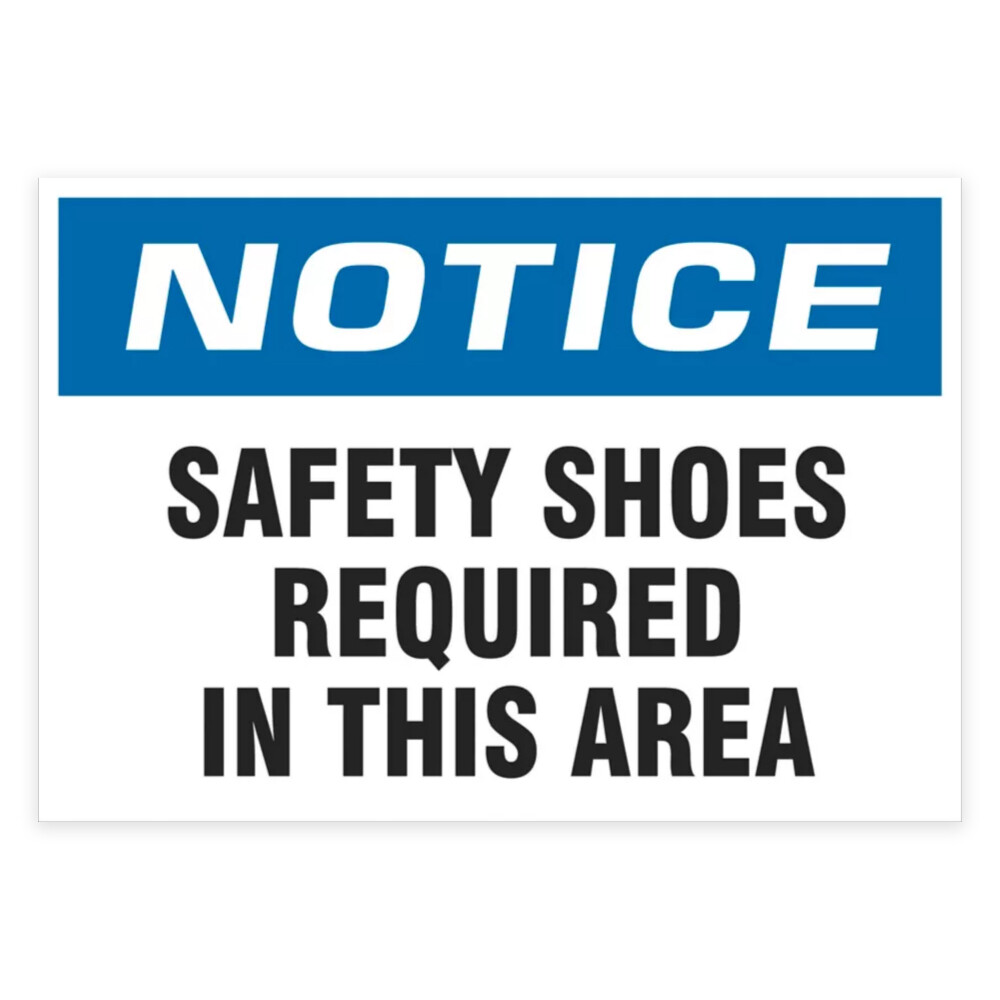 Safety Shoes Required In This Area Decal Door Window Wall Sticker