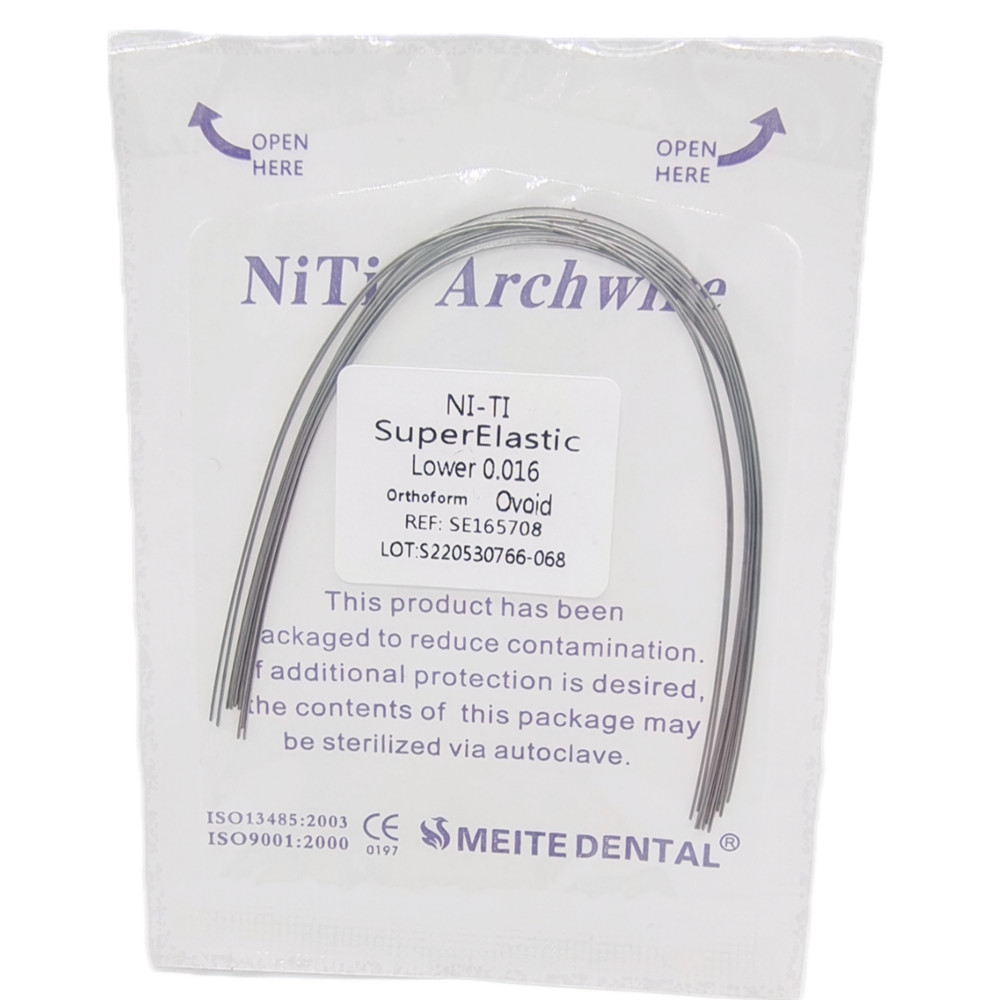 100Packs Dental Ortho Arch Wires Super Elastic Niti Round 012~020 Upper&Lower