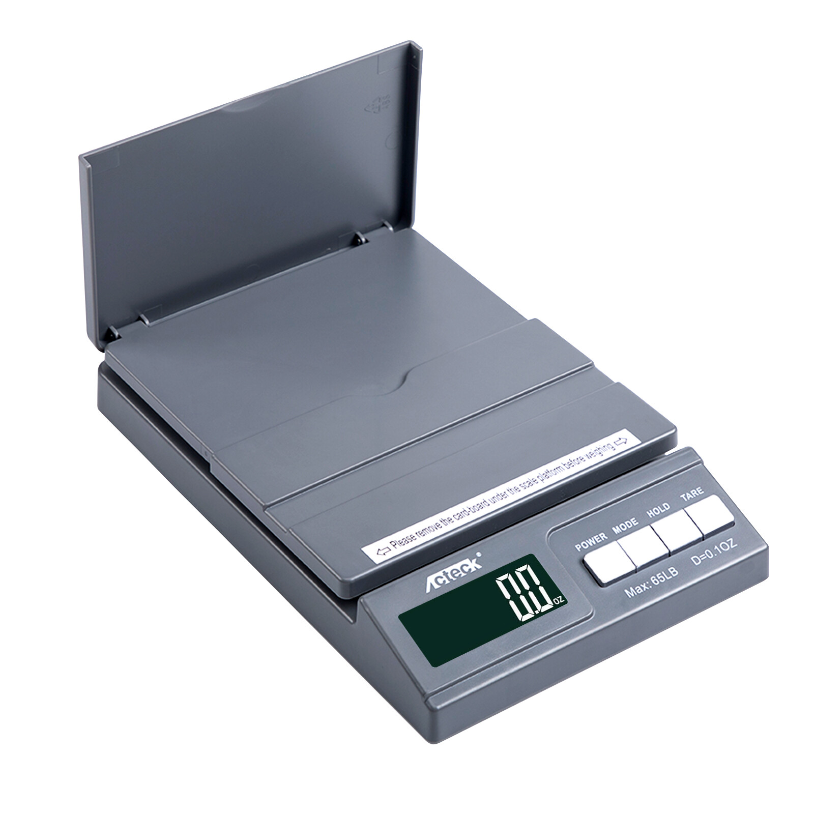 Acteck A-CE65 Gray 65lb x 0.1OZ Digital Shipping Postal Scale W/AC & Battery
