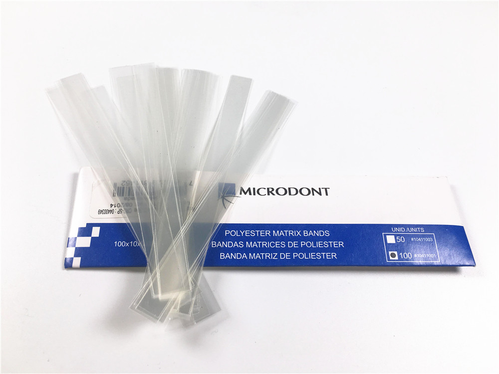 100/500pcs Dental Transparent Polyester Strip Matrix Bands Contoured Matrices