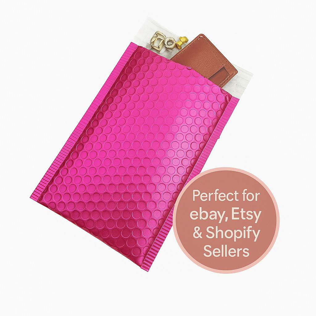 8.5×12 #2 Matte Metallic Bubble Mailers – Padded, Self-Seal, Waterproof, Durable