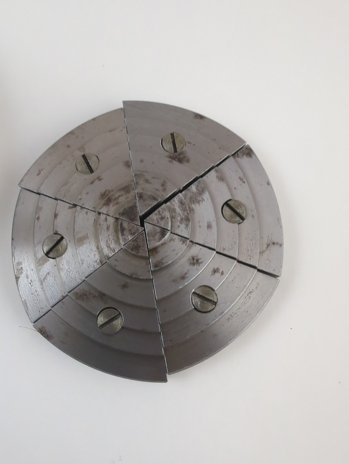 JF 100mm 4″ Swiss Made 6 Jaw Bezel Chuck W Schaublin W25 Arbor Watchmakers Lathe