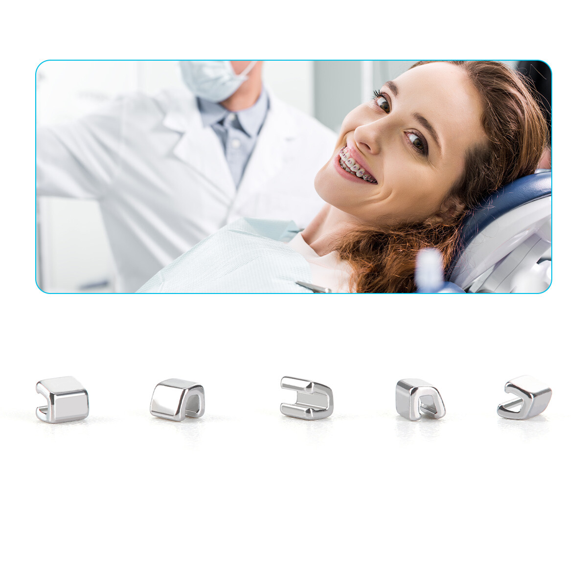 AZDENT Ortho Dental Crimpable Hooks 10pcs/pack Short/Long/Stop/Left/Right/Cross