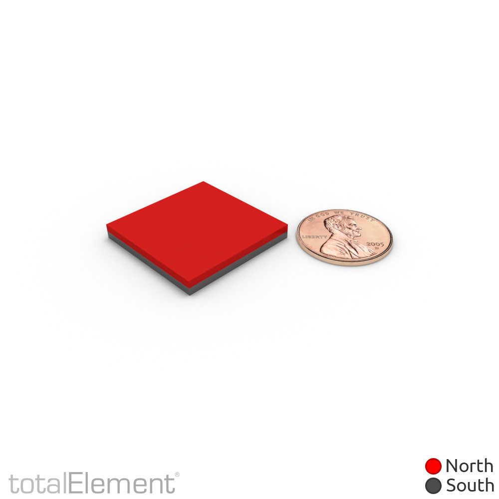 1 x 1 x 1/8 Inch Neodymium Rare Earth Block Magnets N42 (4 Pack)