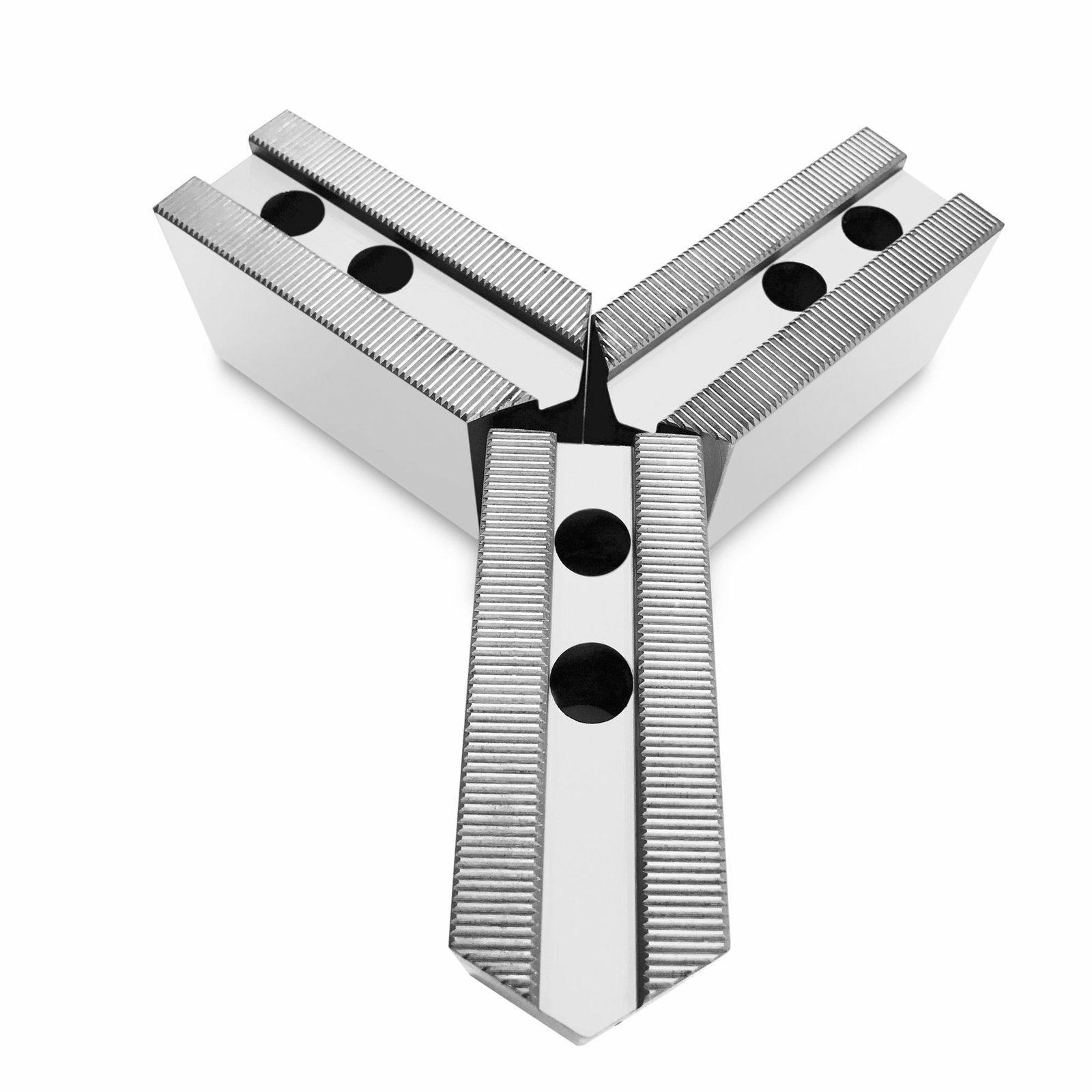 10″ Soft Jaws (3 Pcs) for Kitagawa B-210, Samchully Chuck-2.0″ ht,Steel, Pointed