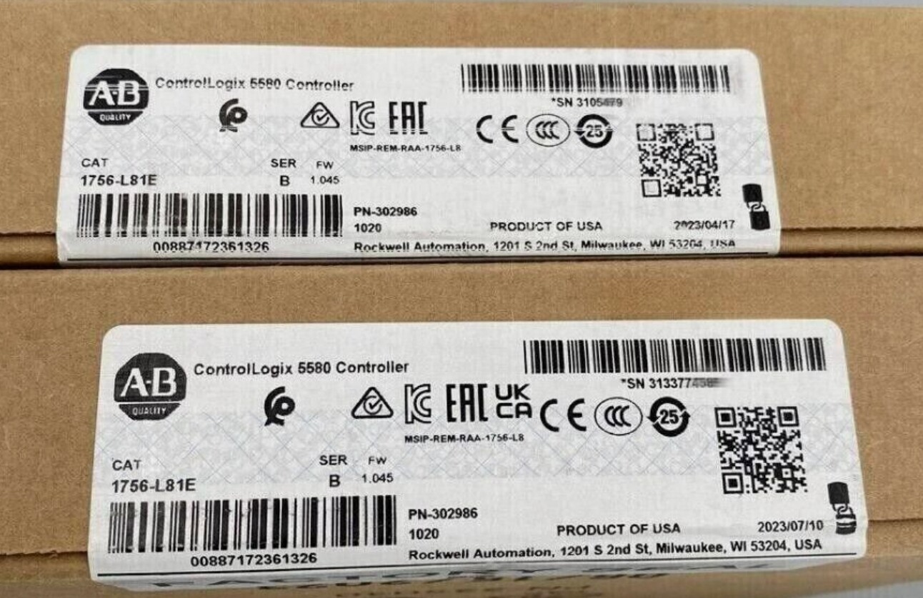 NEW Allen-Bradley 1756-L81E ControlLogix 5580 Controller Processor AB