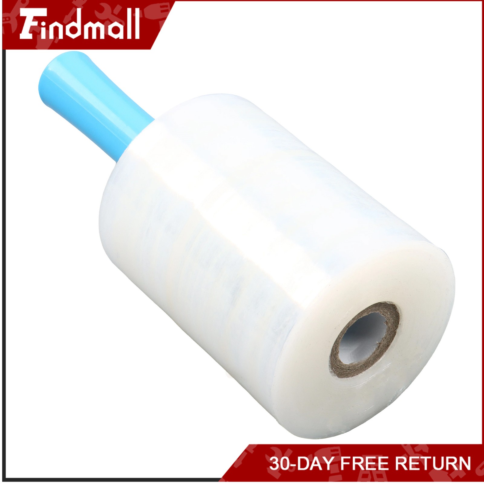 Findmall 4 Rolls 5 Inch x 1000 Ft Clear Stretch Wrap Film with 2 Pcs Handle