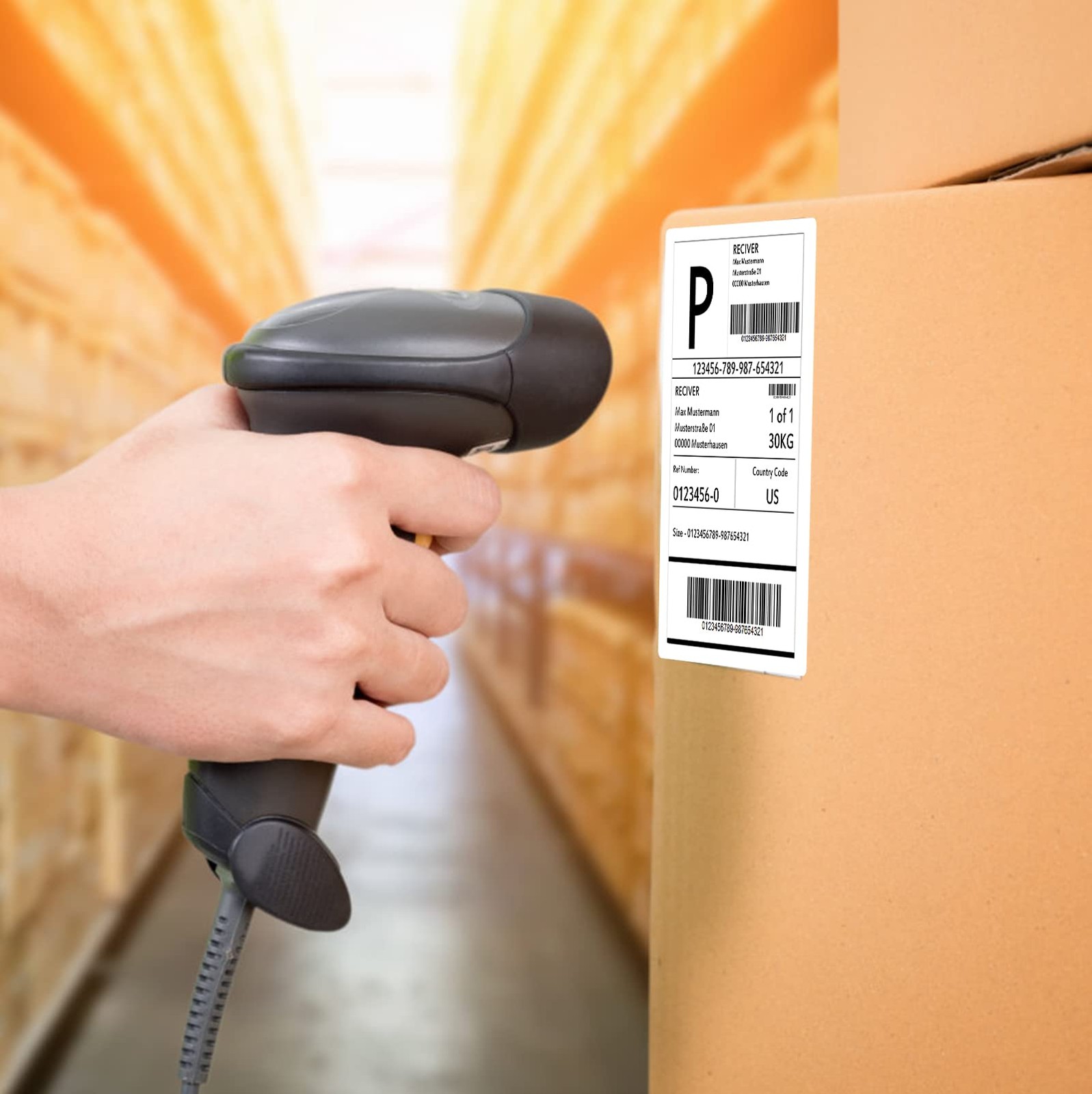 Shipping Labels with Rounded Corner, 8.27 x 5.32 Inches 200 Labels, White
