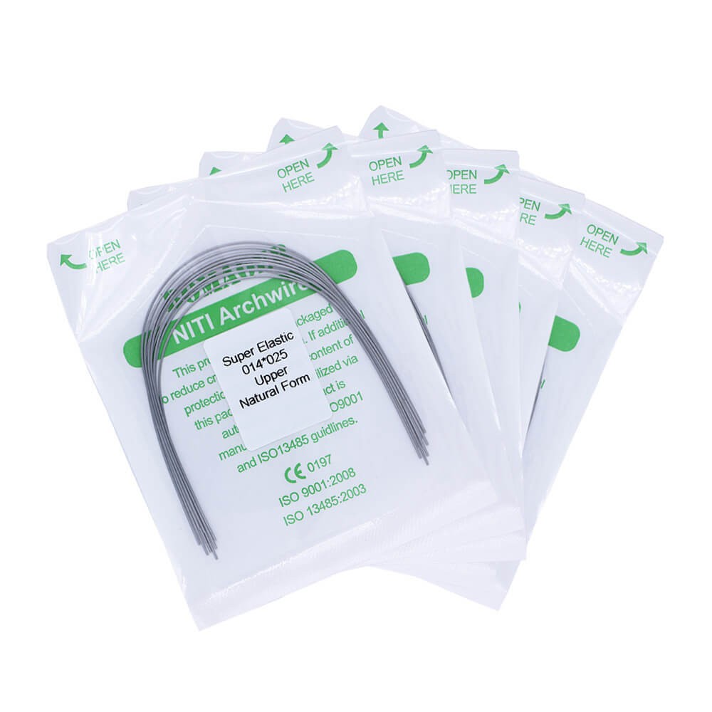 5×Dental Ortho Super Elastic Niti Rectangular Arch Wires Natural 14×25 Upper