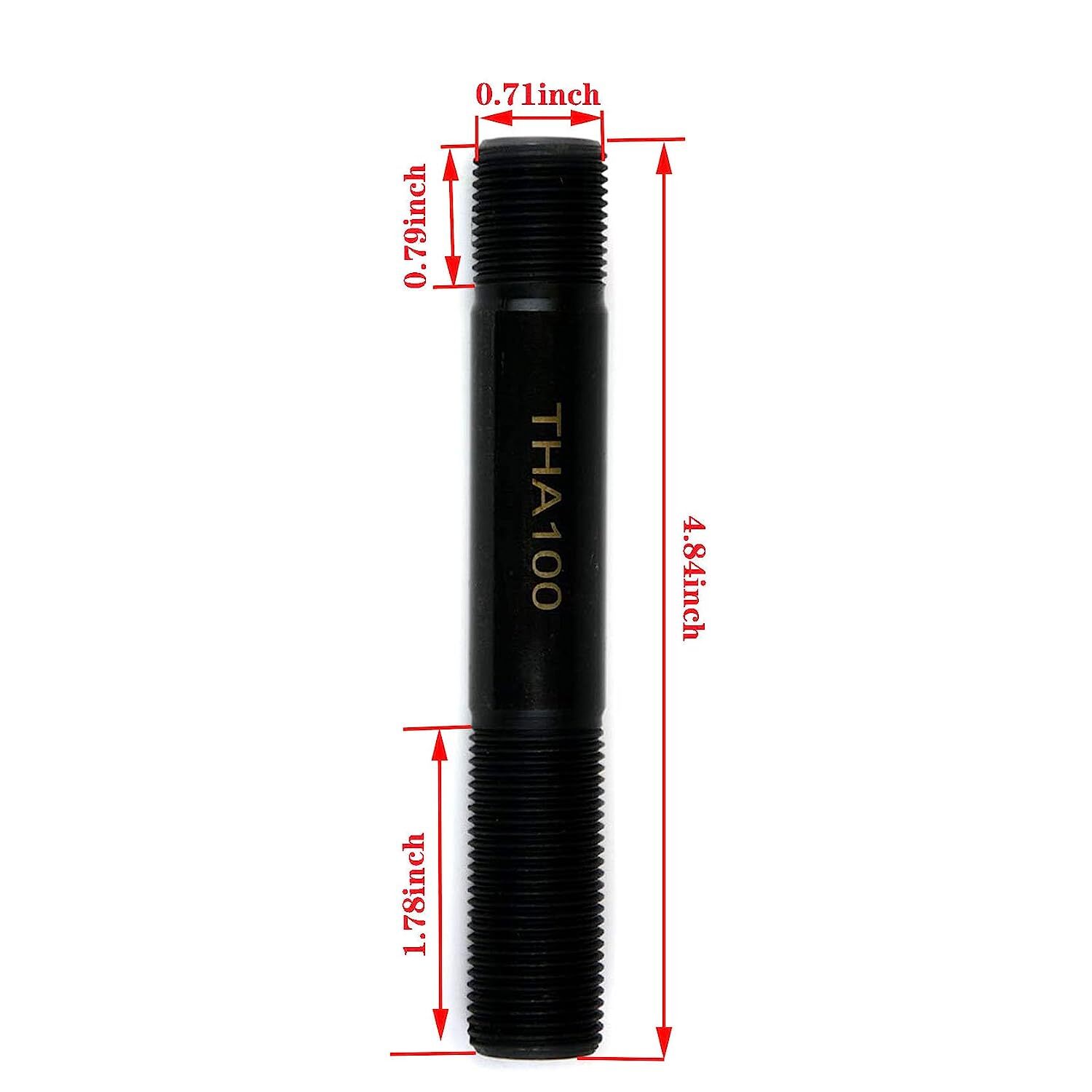 THA100 Long English Knock Out Punch Draw Stud 3/4″-16 Thread