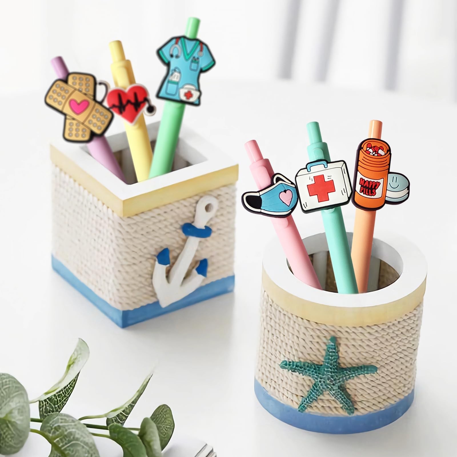 LSLSHY Cute Nurse Pens Funny 1 Count (Pack of 6), Multicolor