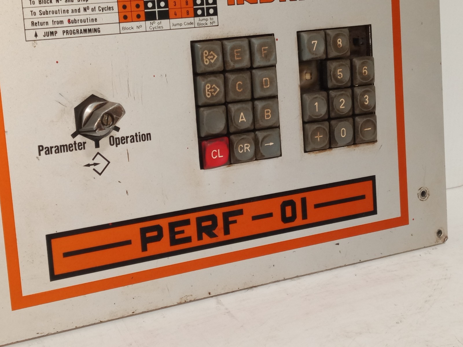 INDRAMAT 109-473-3201a-1 vintage key control panel KAT-3.3 for Perf-01 system