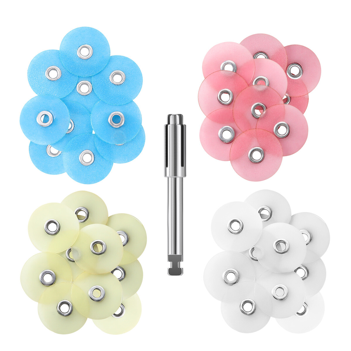 AZDENT Dental Soflex Discs Composite Finishing Polishing Discs 2.35mm+Mandrel