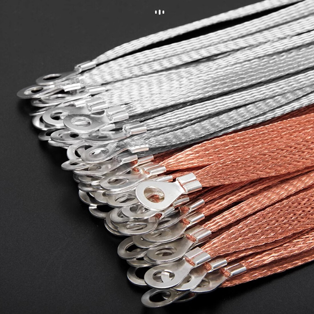 100x Battery Lead Earth Strap Leng 200/250/300mm Flexible Cable Tin Copper Braid