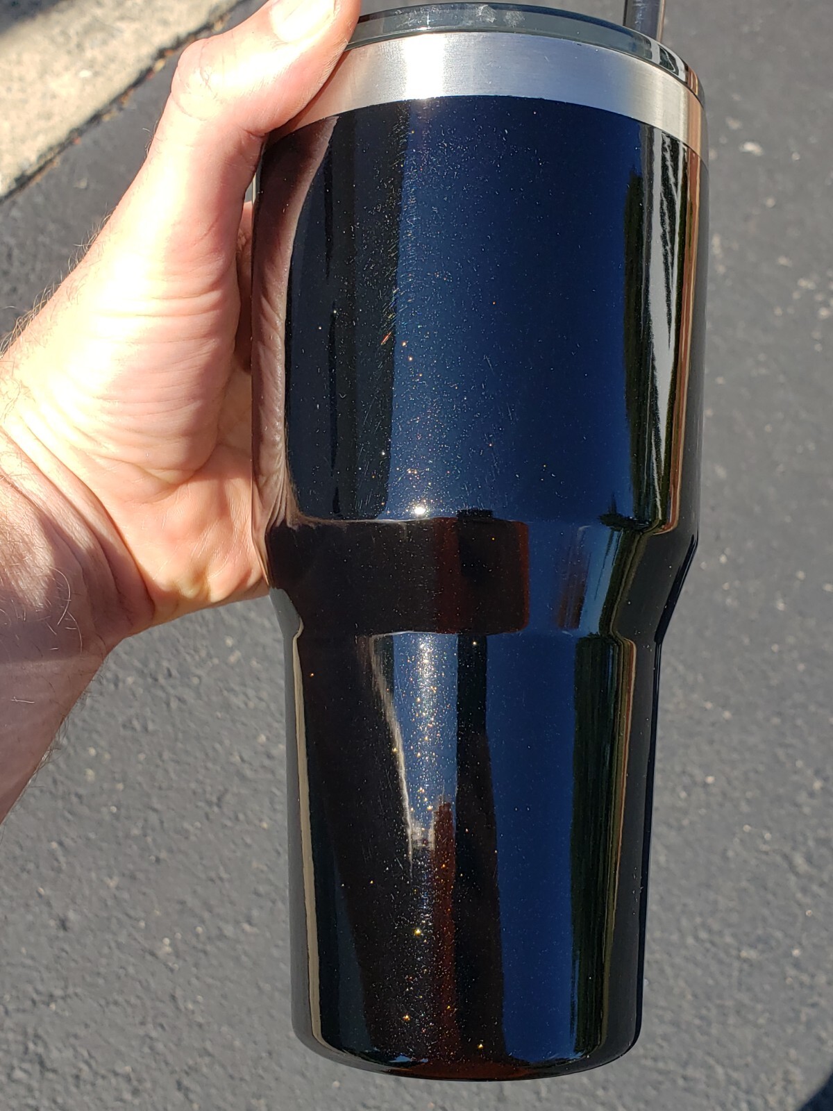 Black Sparkle Metallic Powder Coating Paint 1LB USA Made