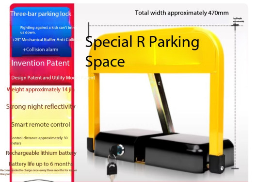 Car Park Lock: Garage Post—No Drilling Required, Automatic Lift, Reinforced
