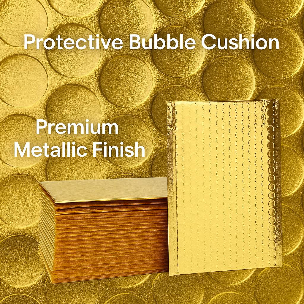 ANY SIZE Metallic GOLD Poly Bubble Mailers Envelopes shipping bags