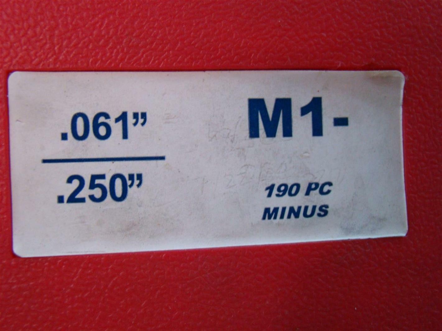 Zhangda PIN GAUGE SET .61″/.25″ 190 Minus M1