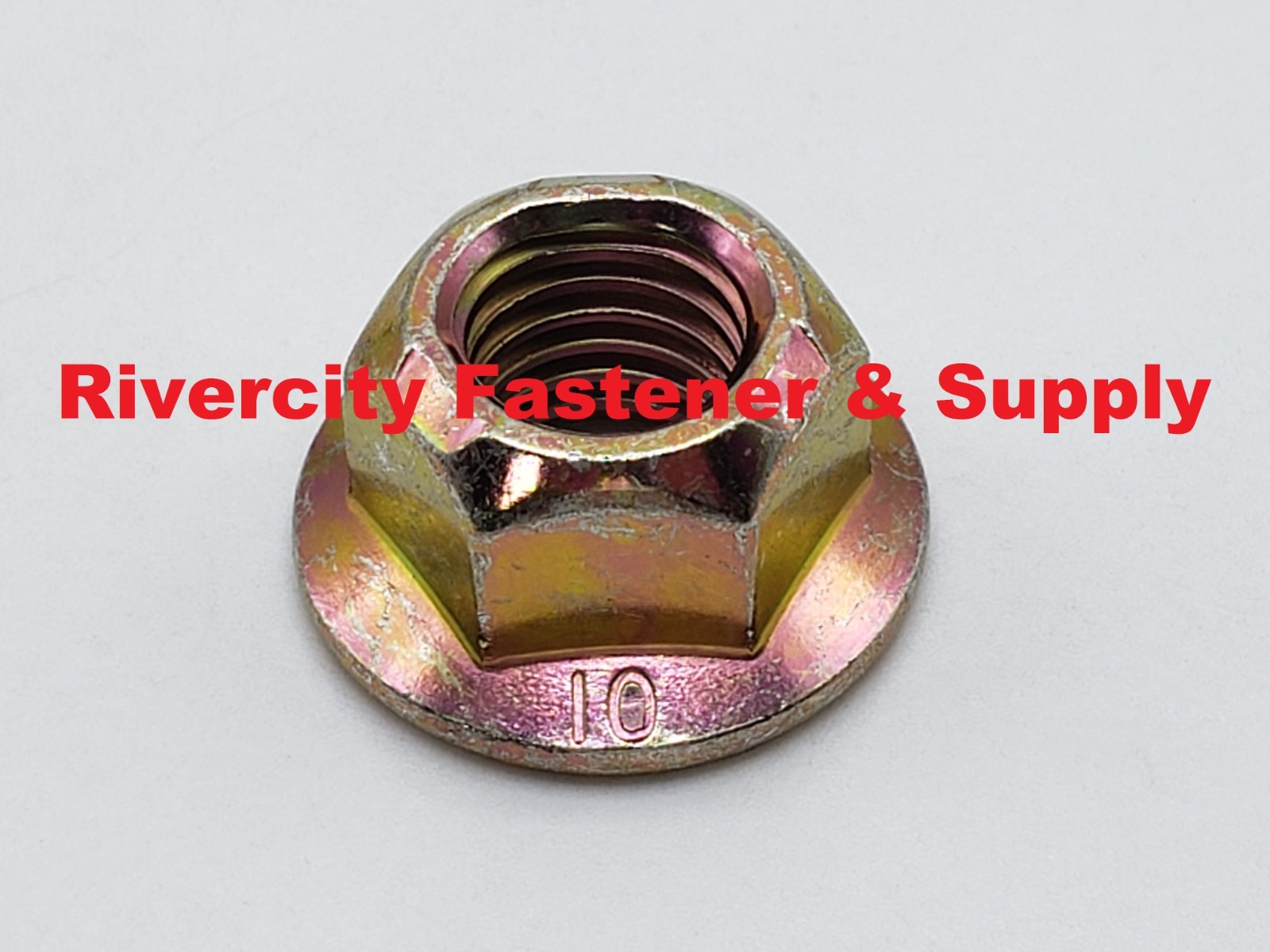 M12-1.75 All Metal Flange Top Lock Nuts 12mm x 1.75 DIN 6927 M12x1.75 Stover Nut