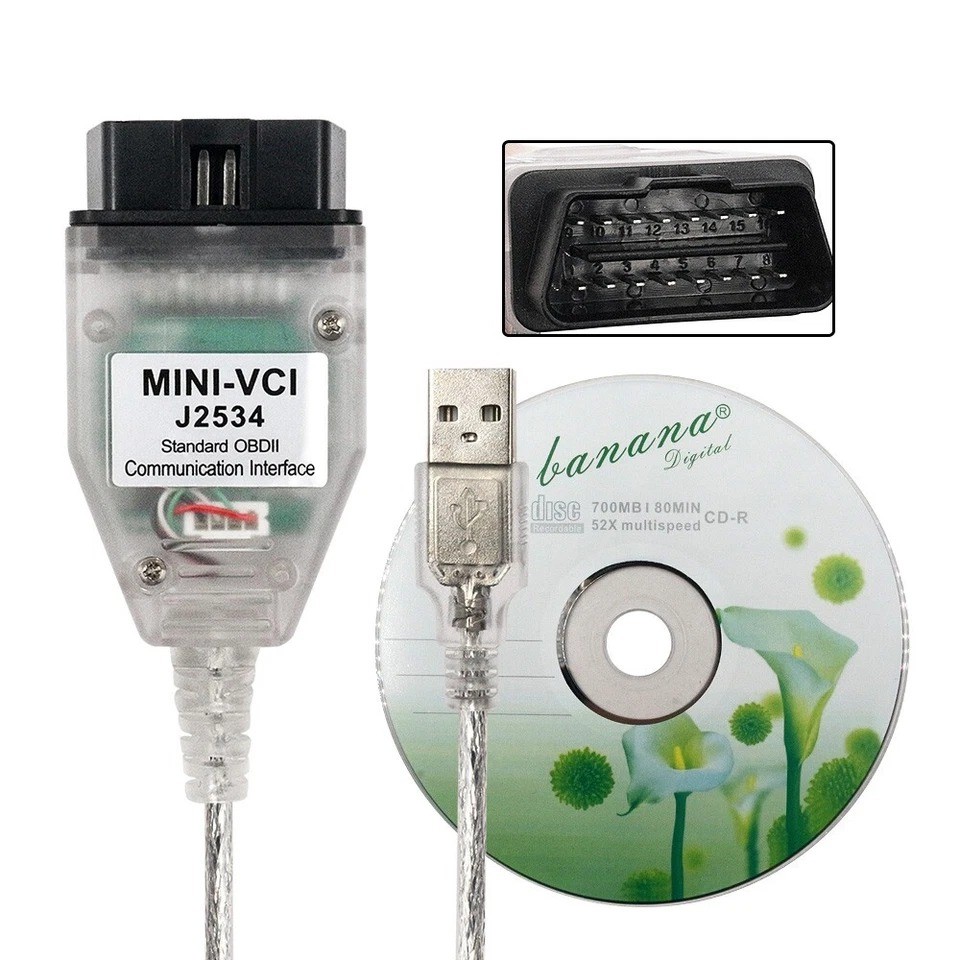 MINI VCI J2534 V18.00.012 For TOYOTA Diagnostic Cable TIS Techstream Car Scanner