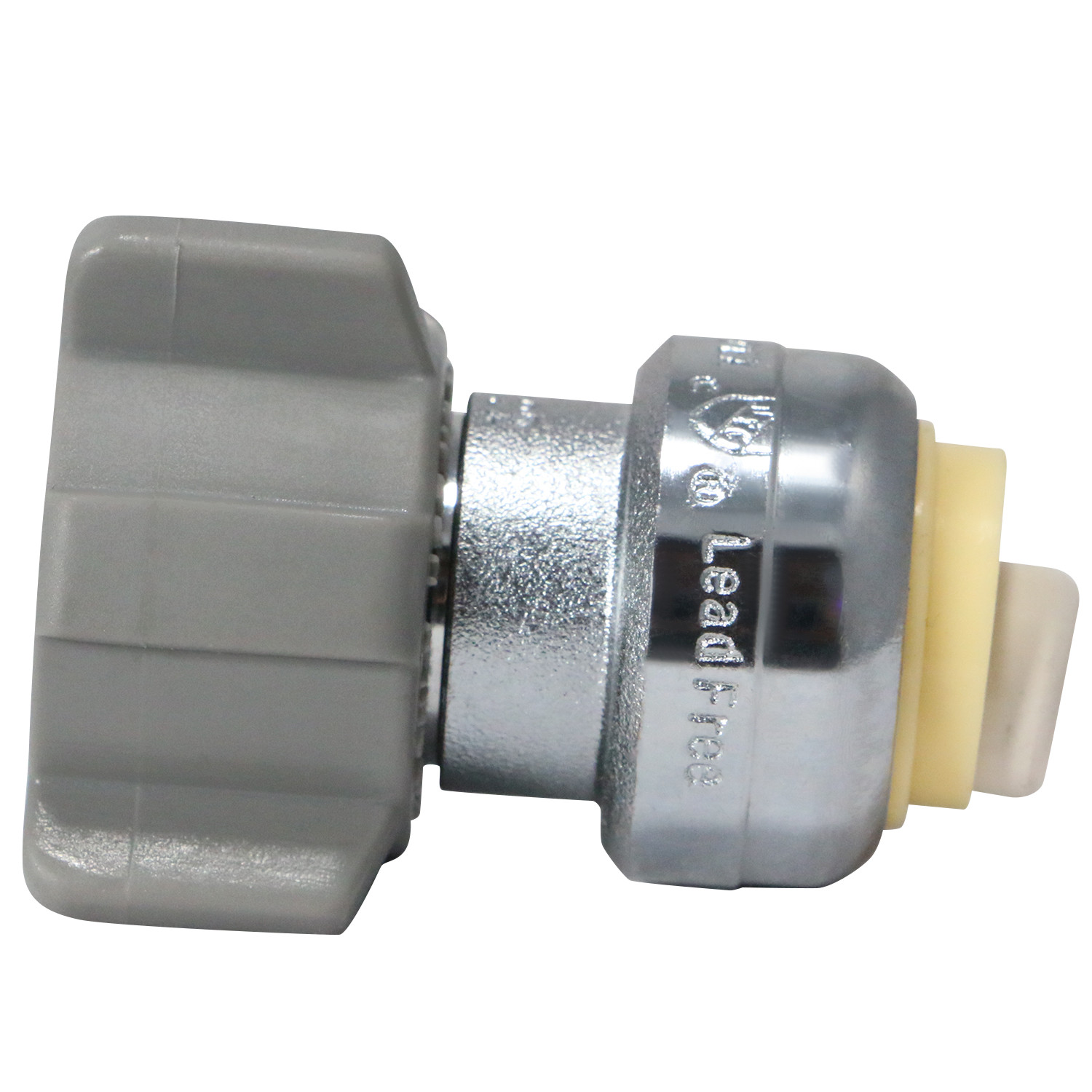 1 PIECE 1/2″ PUSH FIT X 1/2″ FIP FAUCET STRAIGHT CONNECTOR, LEAD FREE BRASS