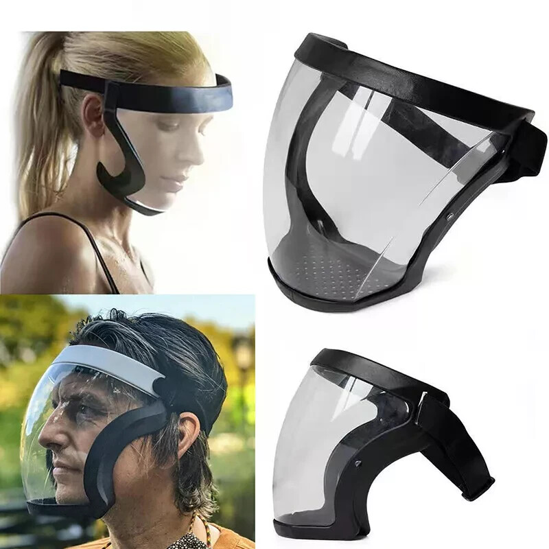 Full Face Paint Dust Shield Mask, Anti-Fog, Heavy Duty Safety Gear, Transparent