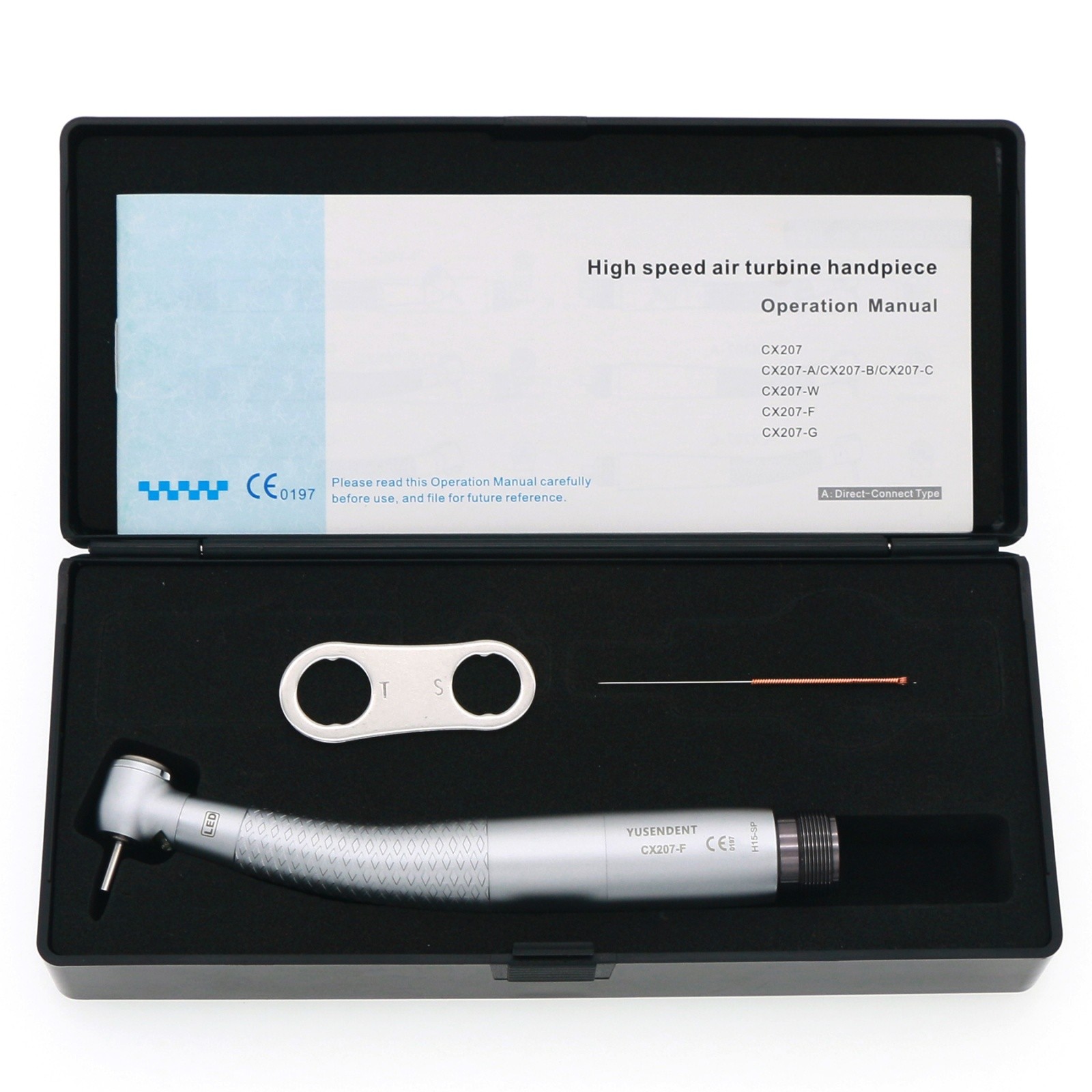 US COXO CX207-F Dental LED High Speed Handpiece Self-power Air Turbine 2/4 Holes