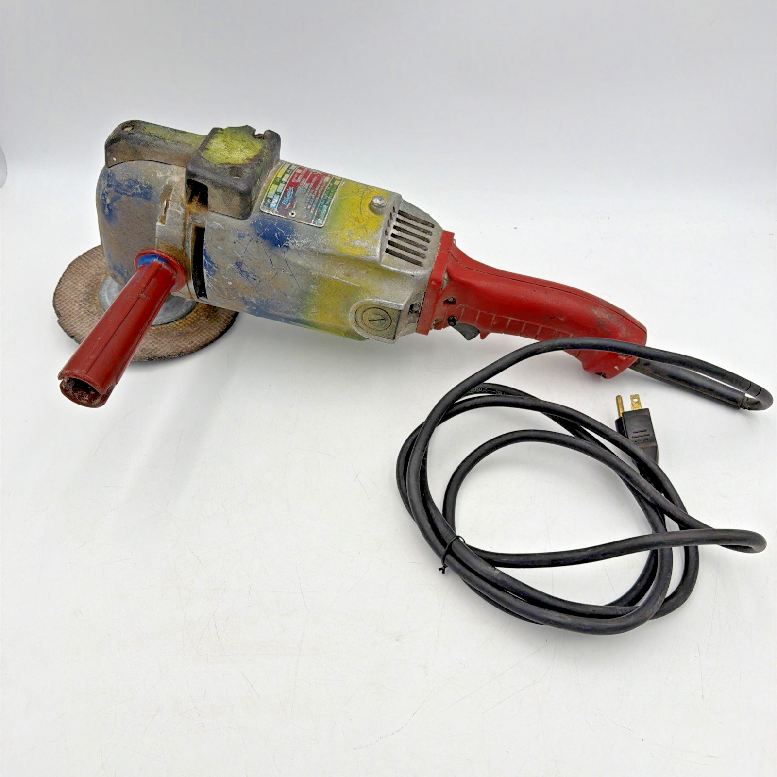 Milwaukee Heavy Duty Angle Grinder 7” Model # 6054 Not pretty but WORKS SEE VID!