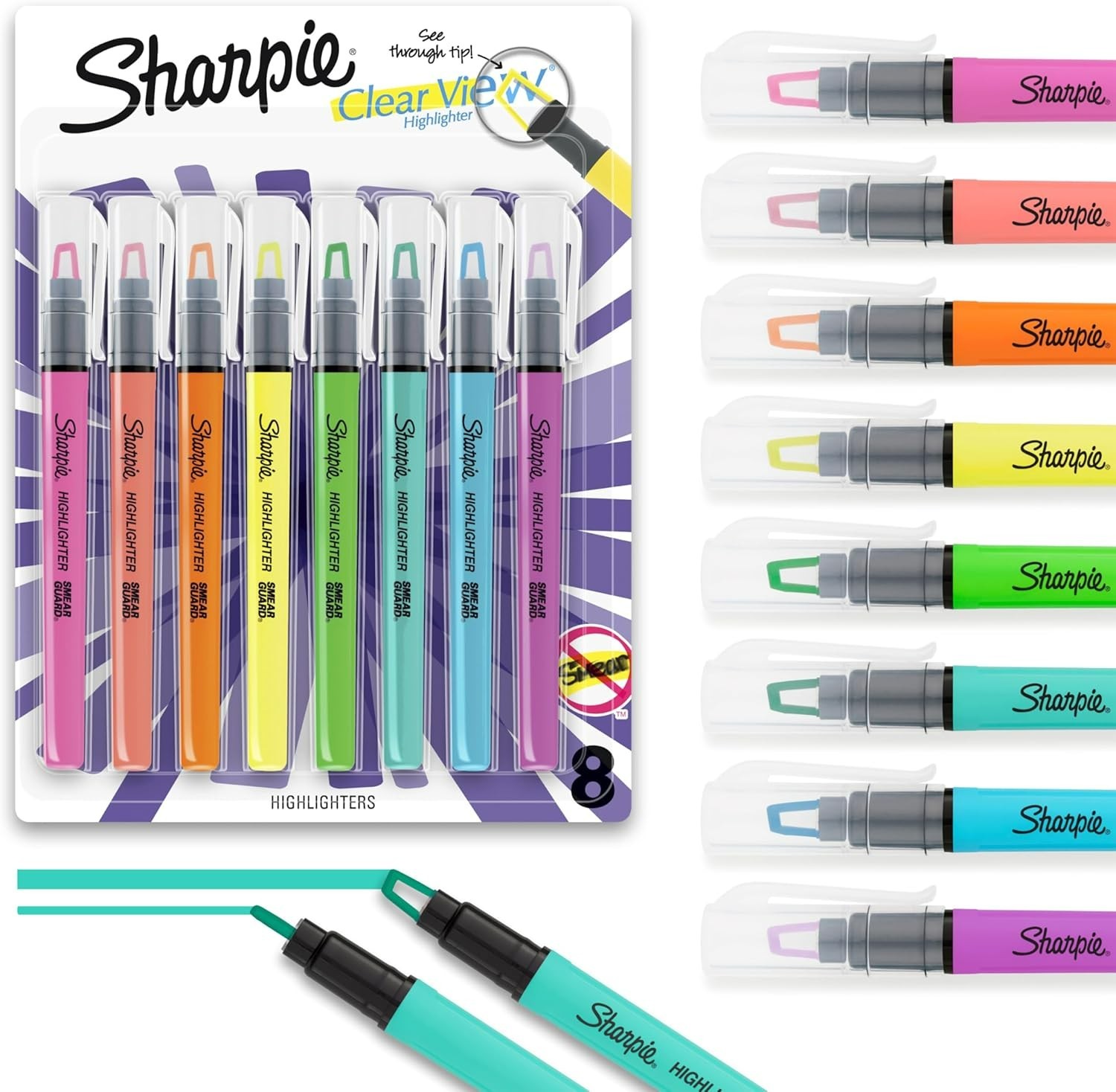 Essential 8-Pack Assorted Highlighters with Chisel Tip – Perfect School Supplies